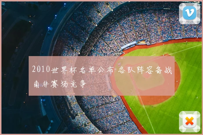 2010世界杯名单公布 各队阵容备战南非赛场竞争